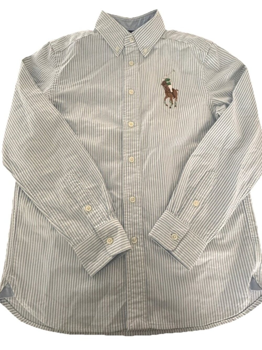 Ralph Lauren Kids Big Pony Striped Oxford Shirt M 10-12